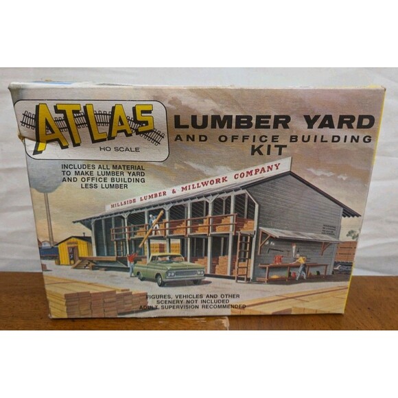 Atlas Lumber Yard And Office Building Kit #750-249 HO Scale - Picture 1 of 4